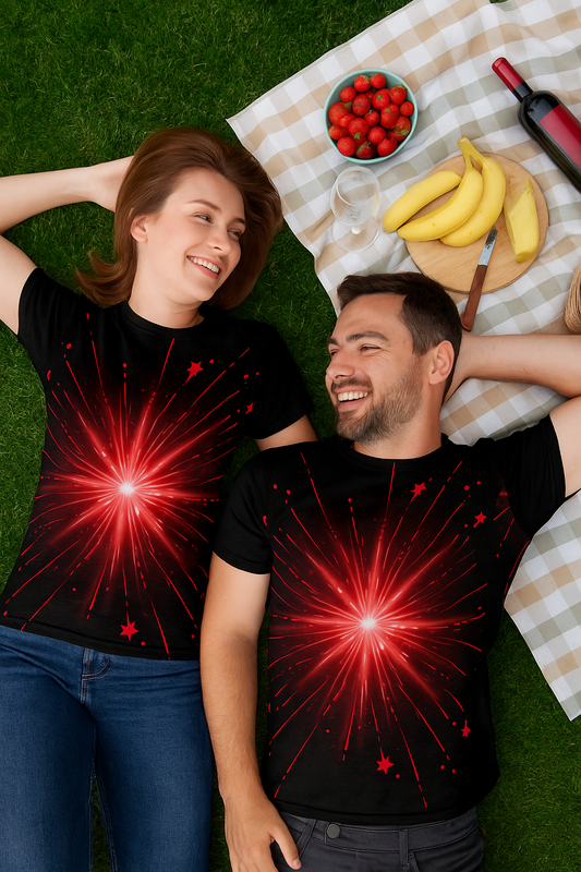 Red Glowing Star Tee
