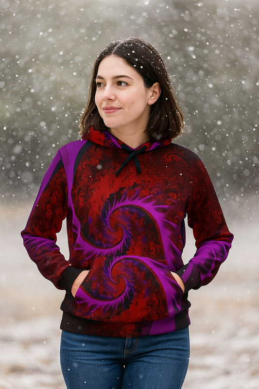 Crimson Vortex Athletic Hoodie