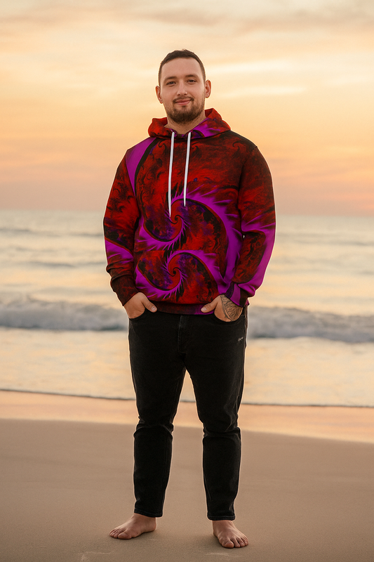 Crimson Vortex Fashion Hoodie