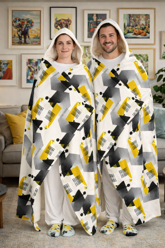 Gridplay Hooded Sherpa Fleece Blanket