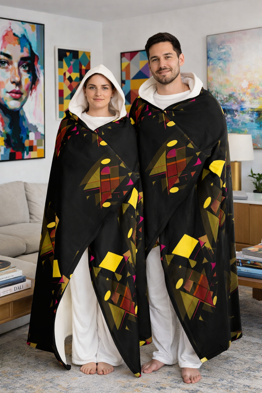 Cognivibe Hooded Sherpa Fleece Blanket